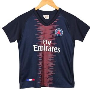PSG Paris Saint Germain Fly Emirates  Mbappe # 7 Soccer Jersey Youth Size 10